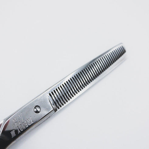 【ヒカリシザーズHIKARI光シザーHIKARI SCISSORS】TRENDYⅢトレンディ3 734 オフセット シザー セニング 美容ハサミ すきばさみ 美容師 理容師 約10% 右利き 6インチ 中古 sc88