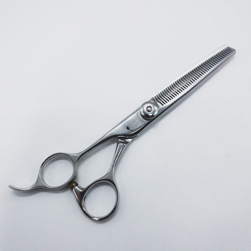 【ミズタニシザーズ ミズタニシザーMIZUTANI SCISSORS】BLACK-SMITH オフセット シザー セニング 美容ハサミ すきばさみ 美容師 理容師 約30~35% 左利き 6インチ 中古 sc916