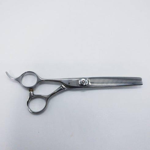 【ミズタニシザーズ ミズタニシザーMIZUTANI SCISSORS】BLACK-SMITH オフセット シザー セニング 美容ハサミ すきばさみ 美容師 理容師 約30~35% 左利き 6インチ 中古 sc916