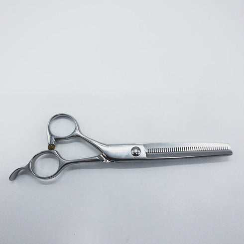 【ミズタニシザーズ ミズタニシザーMIZUTANI SCISSORS】BLACK-SMITH オフセット シザー セニング 美容ハサミ すきばさみ 美容師 理容師 約30~35% 左利き 6インチ 中古 sc916