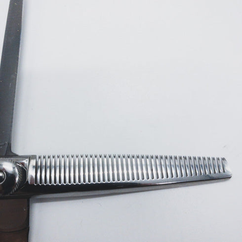【ミズタニシザーズ ミズタニシザーMIZUTANI SCISSORS】BLACK-SMITH オフセット シザー セニング 美容ハサミ すきばさみ 美容師 理容師 約30~35% 左利き 6インチ 中古 sc916