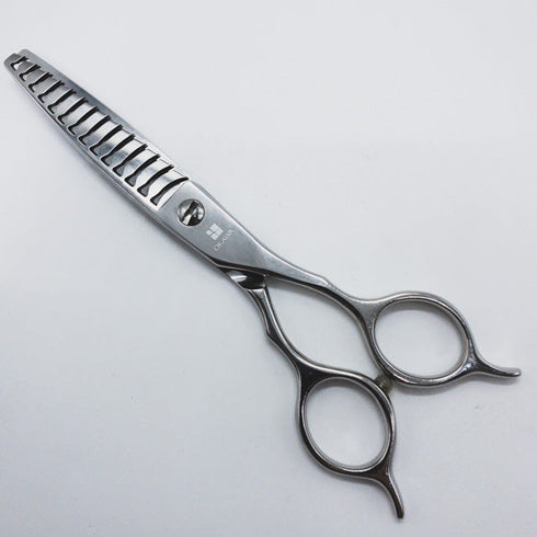 【オオカワプロシザーズ オオカワプロシザーOKAWA PRO SCISSORS】HC147 メガネ シザー 両グシ セニング 美容ハサミ すきばさみ 美容師 理容師 約40~45% 右利き 5.8インチ 中古 sc926