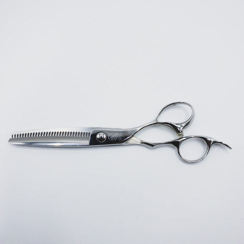 【フライングシザーズFLYING SCISSORS】伊弉冉イザナミ IZ-30 オフセット シザー セニング 美容ハサミ すきばさみ 美容師 理容師 約20~25% 右利き 6インチ 中古 sc93