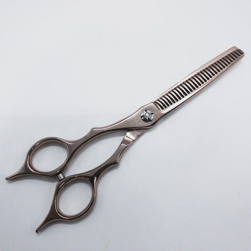 【シザーズジャパンSCISSORS JAPAN】QWR30%30i18L両グシ メガネ シザー セニング 美容ハサミ すきばさみ 美容師 理容師 約20~30% 左利き 6インチ 中古 sc940