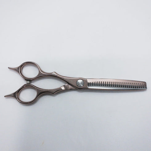 【シザーズジャパンSCISSORS JAPAN】QWR30%30i18L両グシ メガネ シザー セニング 美容ハサミ すきばさみ 美容師 理容師 約20~30% 左利き 6インチ 中古 sc940