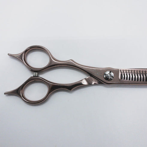 【シザーズジャパンSCISSORS JAPAN】QWR30%30i18L両グシ メガネ シザー セニング 美容ハサミ すきばさみ 美容師 理容師 約20~30% 左利き 6インチ 中古 sc940