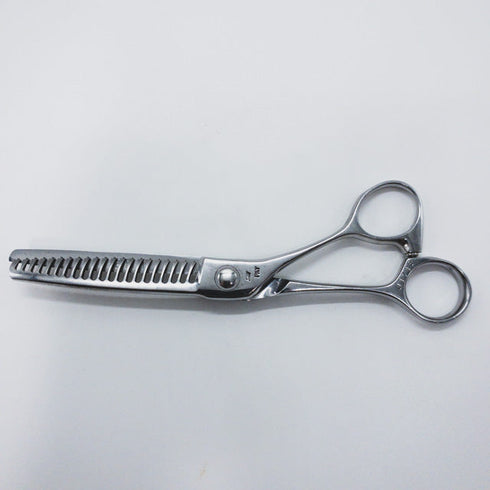 【ナルトシザーズ ナルトシザーNARUTO SCISSORS】始皇帝 二梳きヘネシーアンダーソンB21 オフセット シザー セニング 美容ハサミ すきばさみ 美容師 理容師 約35~50% 右利き 6インチ 中古 sc943