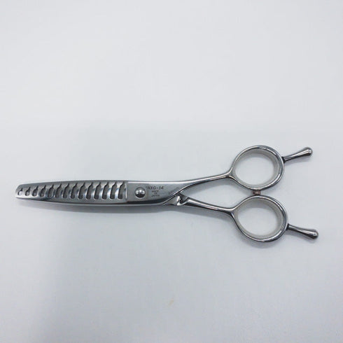 美品【ジョーウェルJOEWELL】HXG-14 メガネ シザー セニング 美容ハサミ すきばさみ 美容師 理容師 約40~50% 右利き 5.9インチ 中古 sc950