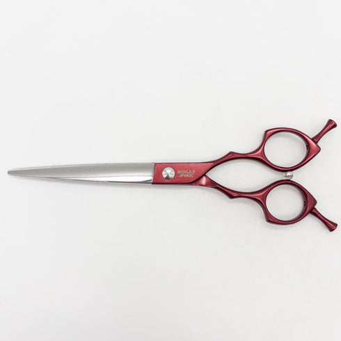 【スバンスSVANS.】カラフルストレート トリミングシザー メガネ 右利き トリマー ペット 6.5インチ 中古 yc112