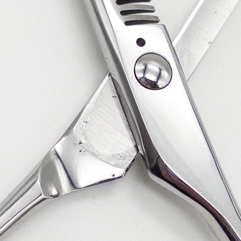 【ミズタニシザーズ ミズタニシザーMIZUTANI SCISSORS】 Re-tro THINNING 30レトロ メガネ シザー セニング 美容ハサミ すきばさみ 美容師 理容師 約30% 右利き 5.7インチ 中古 yc39