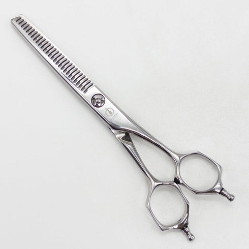 【ミズタニシザーズ ミズタニシザーMIZUTANI SCISSORS】 メガネ シザー セニング 美容ハサミ すきばさみ 美容師 理容師 約10~15% 右利き 5.8インチ 中古 yc67