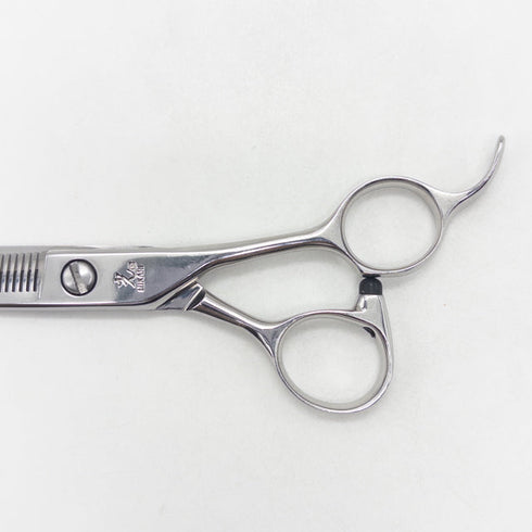 【ヒカリシザーズHIKARI光シザーHIKARI SCISSORS】TRENDY3 732 オフセット シザー セニング 美容ハサミ すきばさみ 美容師 理容師 約10% 右利き 6インチ 中古 yc74