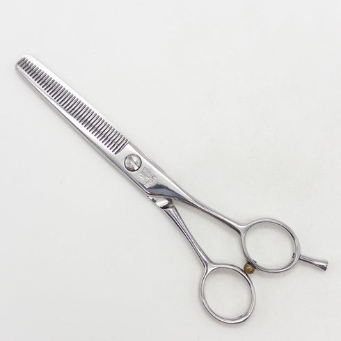 【ヒカリシザーズHIKARI光シザーHIKARI SCISSORS】 メガネ シザー セニング 美容ハサミ すきばさみ 美容師 理容師 約% 右利き 6インチ 中古 yc78