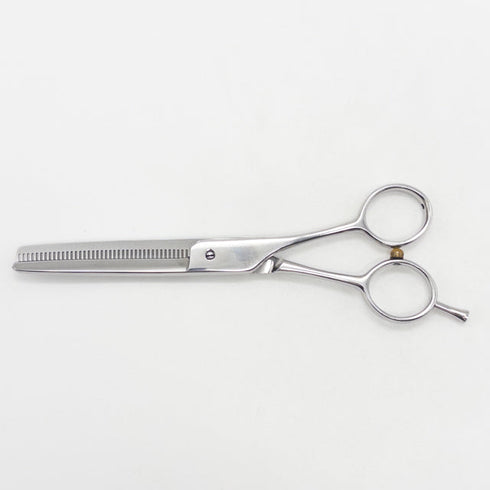 【ヒカリシザーズHIKARI光シザーHIKARI SCISSORS】 メガネ シザー セニング 美容ハサミ すきばさみ 美容師 理容師 約% 右利き 6インチ 中古 yc78