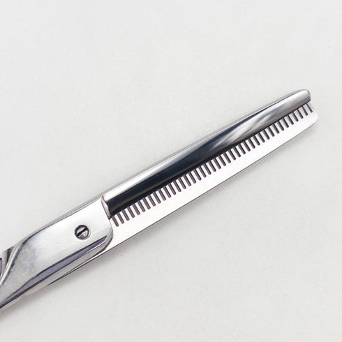 【ヒカリシザーズHIKARI光シザーHIKARI SCISSORS】 メガネ シザー セニング 美容ハサミ すきばさみ 美容師 理容師 約% 右利き 6インチ 中古 yc78