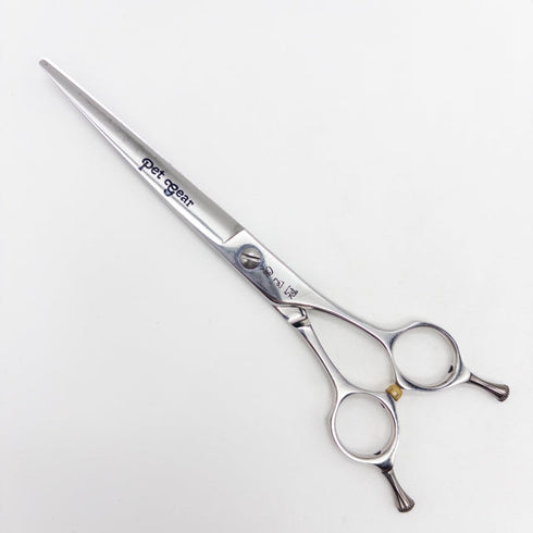 【菊王冠KIKU-OHKAN】68/R カーブ トリミングシザー メガネ 右利き トリマー ペット 6.8インチ 中古 yc79