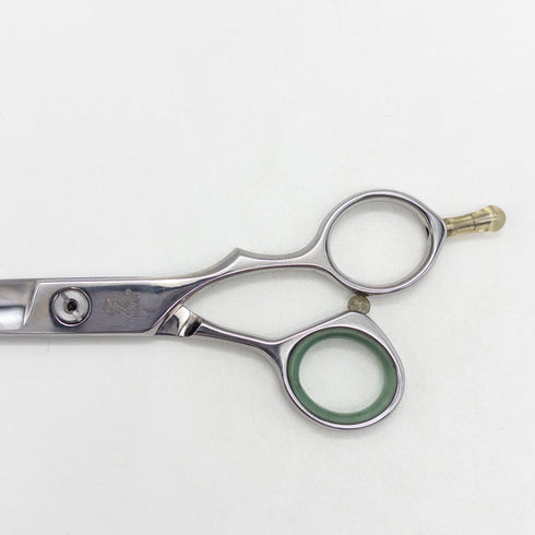 【ヒカリシザーズHIKARI光シザーHIKARI SCISSORS】E-6 シザー オフセット 理容 美容ハサミ 美容師 理容師 右利き 6.2インチ 中古 yc88
