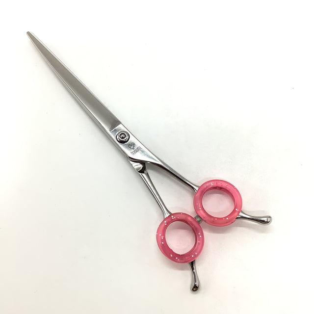 ステンレス製散髪用シザー 赤いボックス付き 小ぶりサイズでハイパワーな新形状シザー新登場！女性