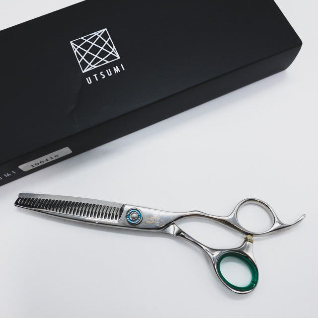 内海ウツミUTSUMI】SWISH15 オフセット シザー セニング 美容ハサミ